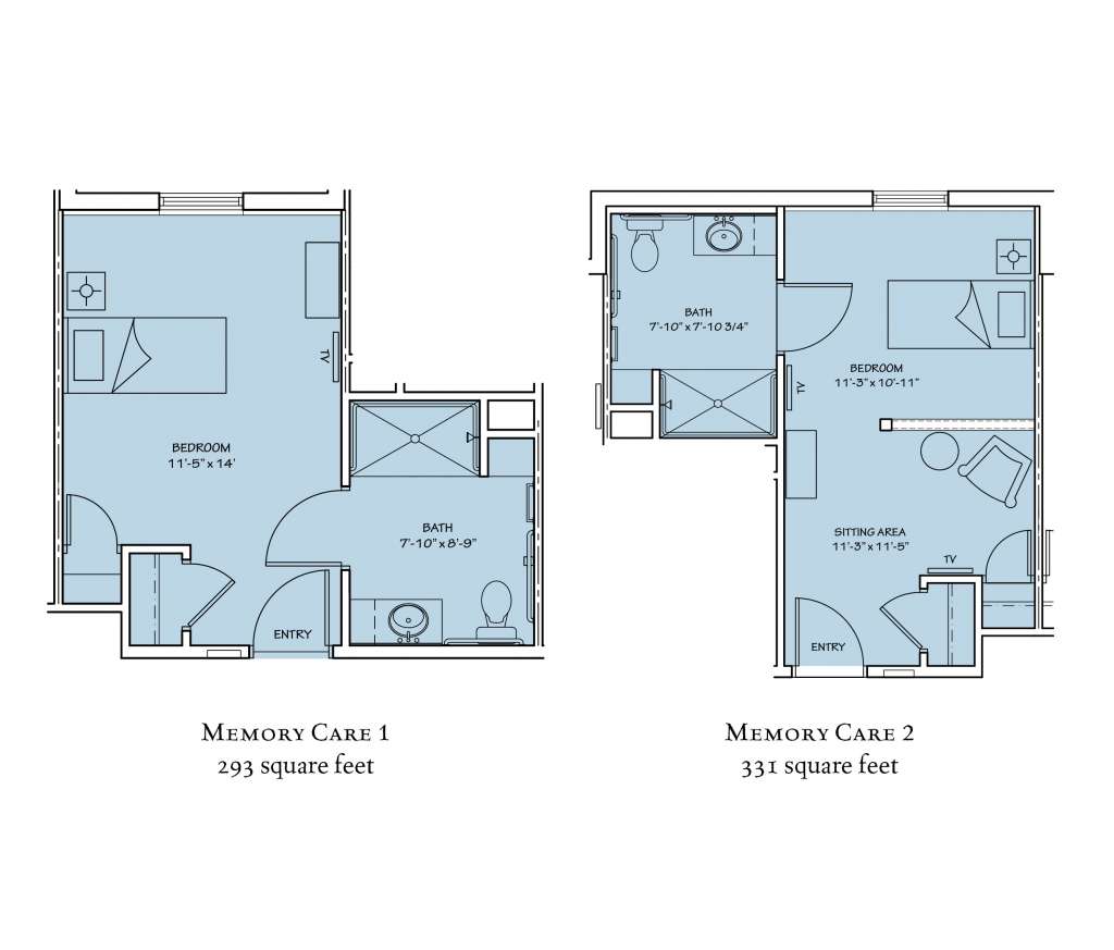 Grand Oaks Palm City Memory Care Rooms