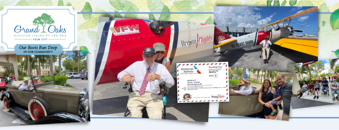 Grand Oaks of Palm City WWII Veteran Receives Dream Flight
